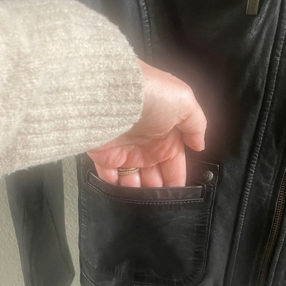 Bernardo Black Leather Jacket - Picture 9 of 14